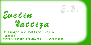 evelin mattiza business card